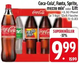 Edeka Coca-Cola, Fanta, Sprite, mezzo mix oder Lift Angebot