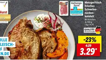 Lidl Metzgerfrisch schweinenackenkotelett Angebot