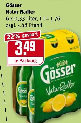 REWE Gösser Natur Radler 6x0,33L Angebot