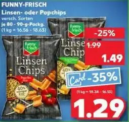 Kaufland FUNNY-FRISCH Linsen- oder Popchips Angebot