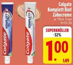 Edeka Colgate Komplett 8in1 Zahncreme Angebot