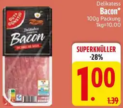 Edeka GUT & GÜNSTIG Delikatess Bacon Angebot