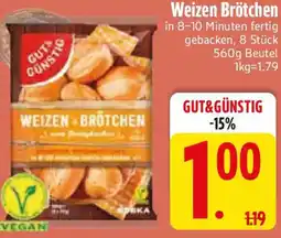 Edeka GUT & GÜNSTIG Weizen Brötchen Angebot