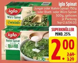 Edeka iglo Spinat Angebot