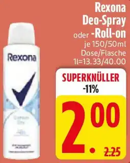 Edeka Rexona Deo-Spray oder Roll-on Angebot