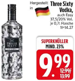 Edeka Three Sixty Vodka Angebot