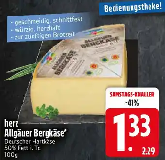 Edeka herz Allgäuer Bergkäse Angebot