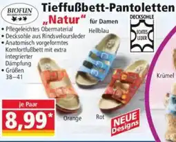 Norma BIOFUN Tieffußbett-Pantoletten ,,Natur" Angebot