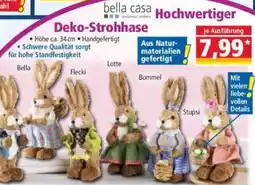 Norma bella casa Hochwertiger Deko-Strohhase Angebot