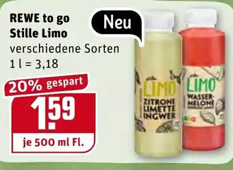 REWE Rewe to go Stille Limo 500ml Angebot