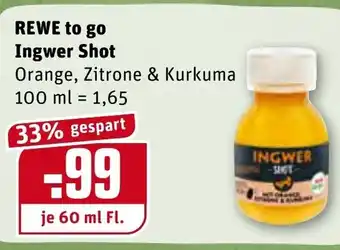 REWE Rewe to go Ingwer Shot 60ml Angebot