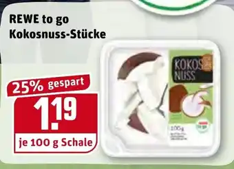 REWE Rewe to go Kokosnuss Stücke 100g Angebot