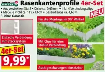 Norma Powertec Garden Rasenkantenprofile 4er-Set Angebot