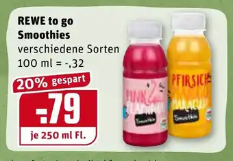 REWE Rewe to go Smoothies 250ml Angebot