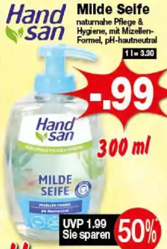 Krümet Sonderposten Hand san Milde Seife Angebot