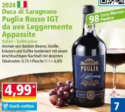 Norma 2024 Duca di Saragnano Puglia Rosso IGT da uve Leggermente Appassite Angebot