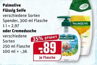 REWE Palmolive Flüssig Seife 300ml oder Cremedusche 250ml Angebot