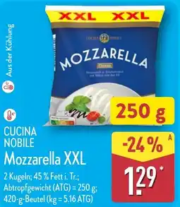 Aldi Nord CUCINA NOBILE Mozzarella XXL Angebot