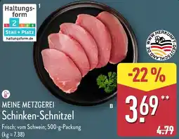 Aldi Nord MEINE METZGEREI Schinken-Schnitzel Angebot