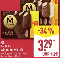 Aldi Nord LANGNESE Magnum Stieleis Angebot