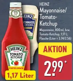 Aldi Nord HEINZ Mayonnaise/Tomato Ketchup Angebot