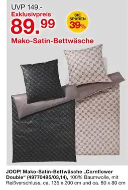 Möbelzentrum Pforzheim Joop! mako-satin-bettwäsche „cornfl ower double“ Angebot