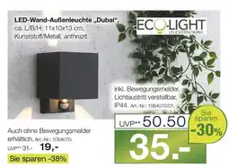 Möbel Inhofer Eco-light led-wand-außenleuchte dubai Angebot