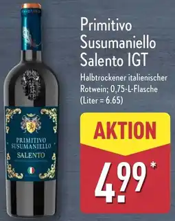 Aldi Nord Primitivo Susumaniello Salento IGT Angebot