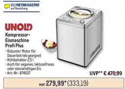 METRO UNOLD Kompressor- Eismaschine Profi Plus Angebot