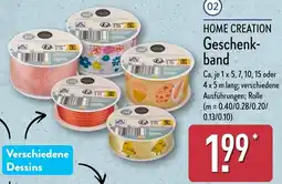 Aldi Nord HOME CREATION Geschenkband Angebot