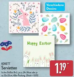 Aldi Nord KOKETT Servietten Angebot