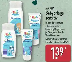 Aldi Nord MAMIA Babypflege sensitiv Angebot