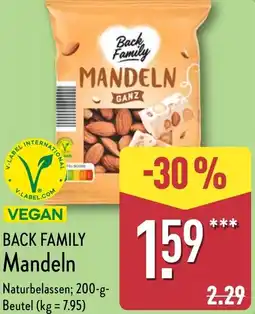 Aldi Nord BACK FAMILY Mandeln Angebot