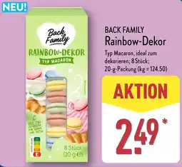 Aldi Nord BACK FAMILY Rainbow-Dekor Angebot