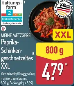 Aldi Nord MEINE METZGEREI Paprika Schinkengeschnetzeltes XXL Angebot