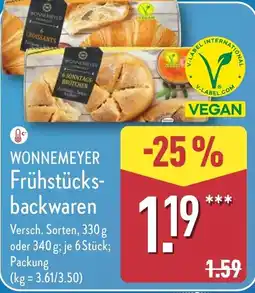 Aldi Nord WONNEMEYER Frühstücksbackwaren Angebot