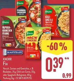 Aldi Nord KNORR Fix Angebot