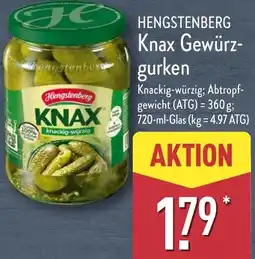 Aldi Nord HENGSTENBERG Knax Gewürzgurken Angebot