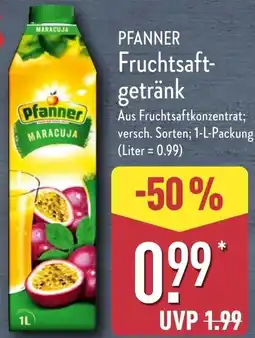 Aldi Nord PFANNER Fruchtsaftgetränk Angebot