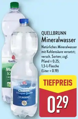 Aldi Nord QUELLBRUNN Mineralwasser Angebot