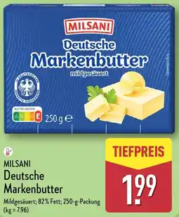 Aldi Nord MILSANI Deutsche Markenbutter Angebot