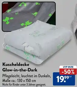 Aldi Nord Kuscheldecke Glow-in-the-Dark Angebot