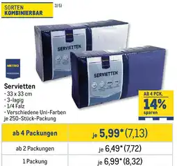 METRO METRO PROFESSIONAL Servietten Angebot