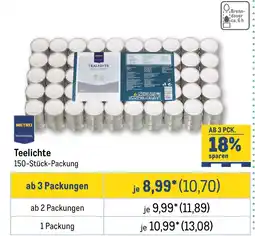 METRO METRO PROFESSIONAL Teelichte Angebot