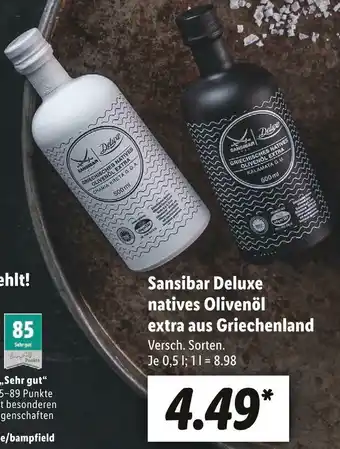 Lidl Sansibar deluxe natives olivenöl Angebot