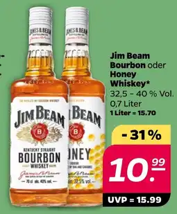 NETTO Jim Beam Bourbon oder Honey Whiskey Angebot