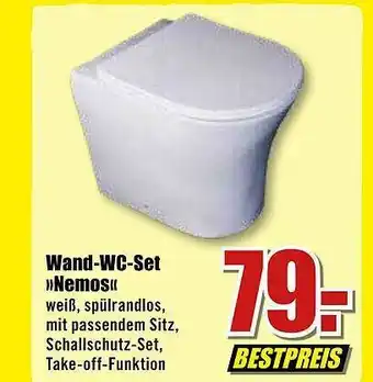 B1 Discount Baumarkt Wand-wc-set »nemos« Angebot