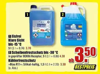 B1 Discount Baumarkt Eisfrei Klare Sicht Bis -15° C Scheibenfrostschutz Bis -30°c Kühlerfrostschutz Angebot