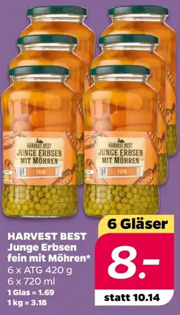 NETTO HARVEST BEST Junge Erbsen fein mit Möhren Angebot