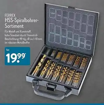 Aldi Nord Ferrex Hss-spiralbohrer-sortiment Angebot